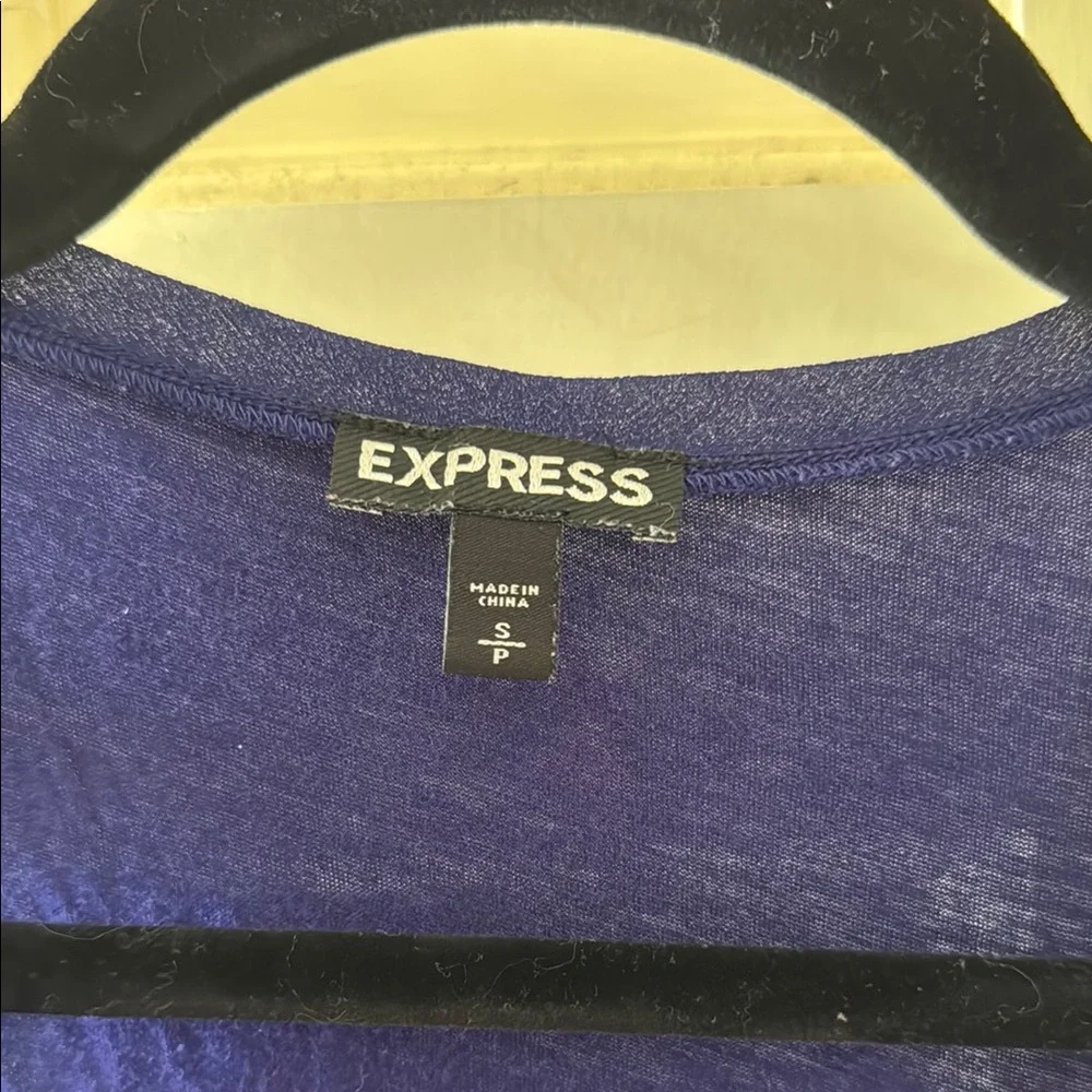 Express Fitted Purple Sequin Tank Top - Picture 2 of 5